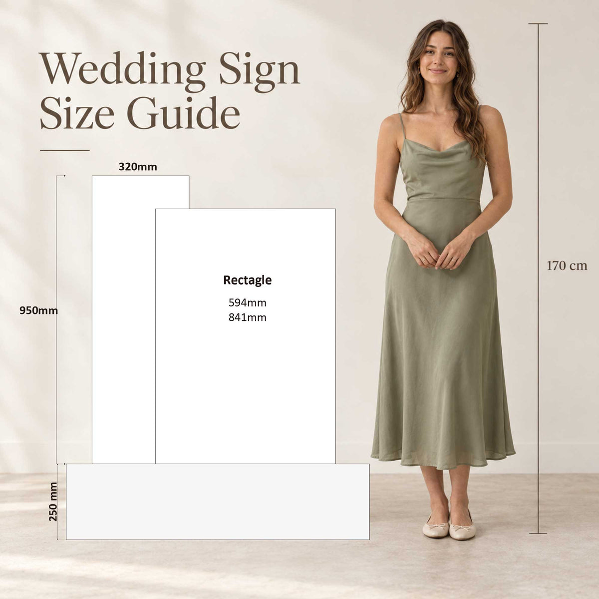 Wooden Box Stands for wedding sign, 2 slot