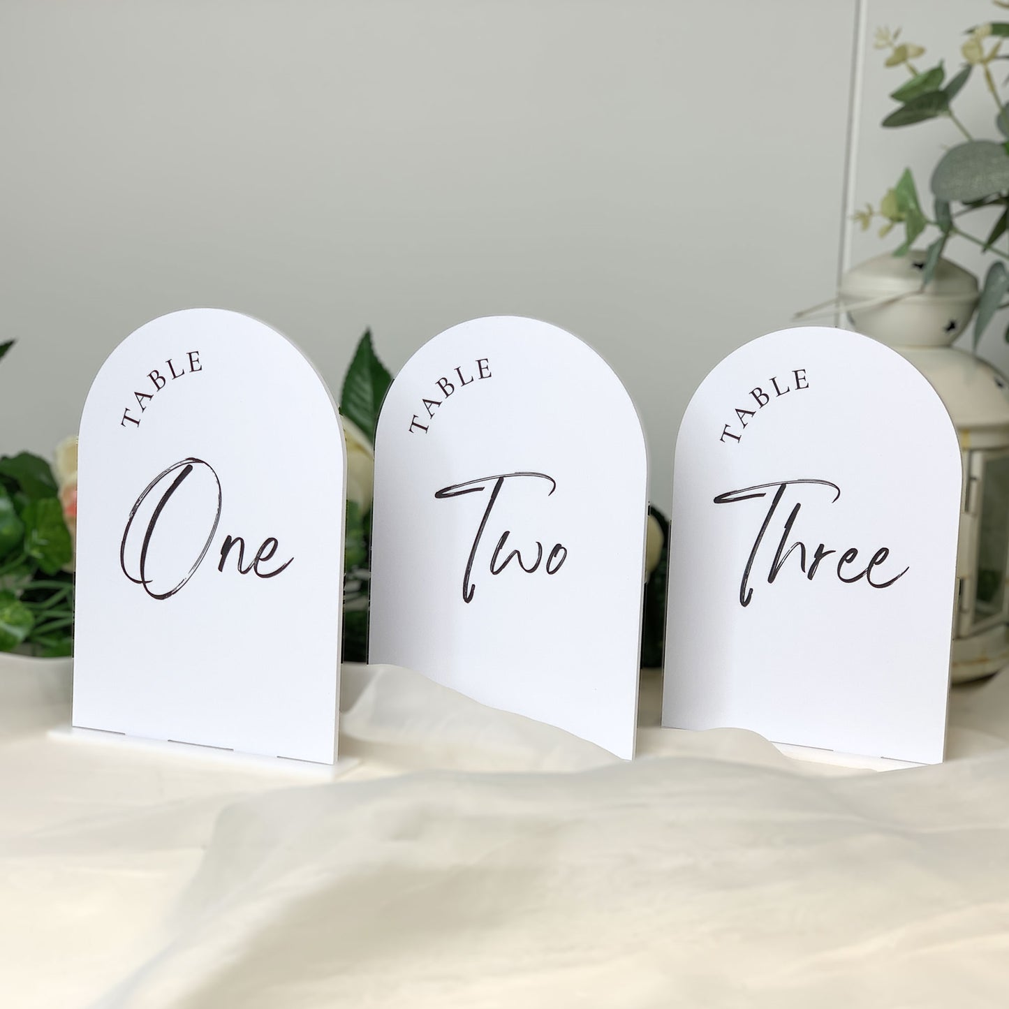 Wedding Table Number | Acrylic Table Number | Free Standing | Arch Table Sign