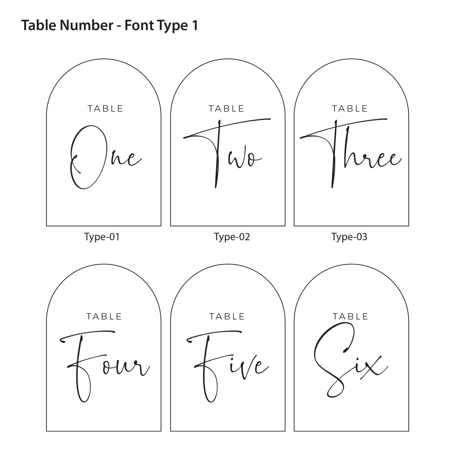 Wedding Table Number | Acrylic Table Number | Free Standing | Arch Table Sign