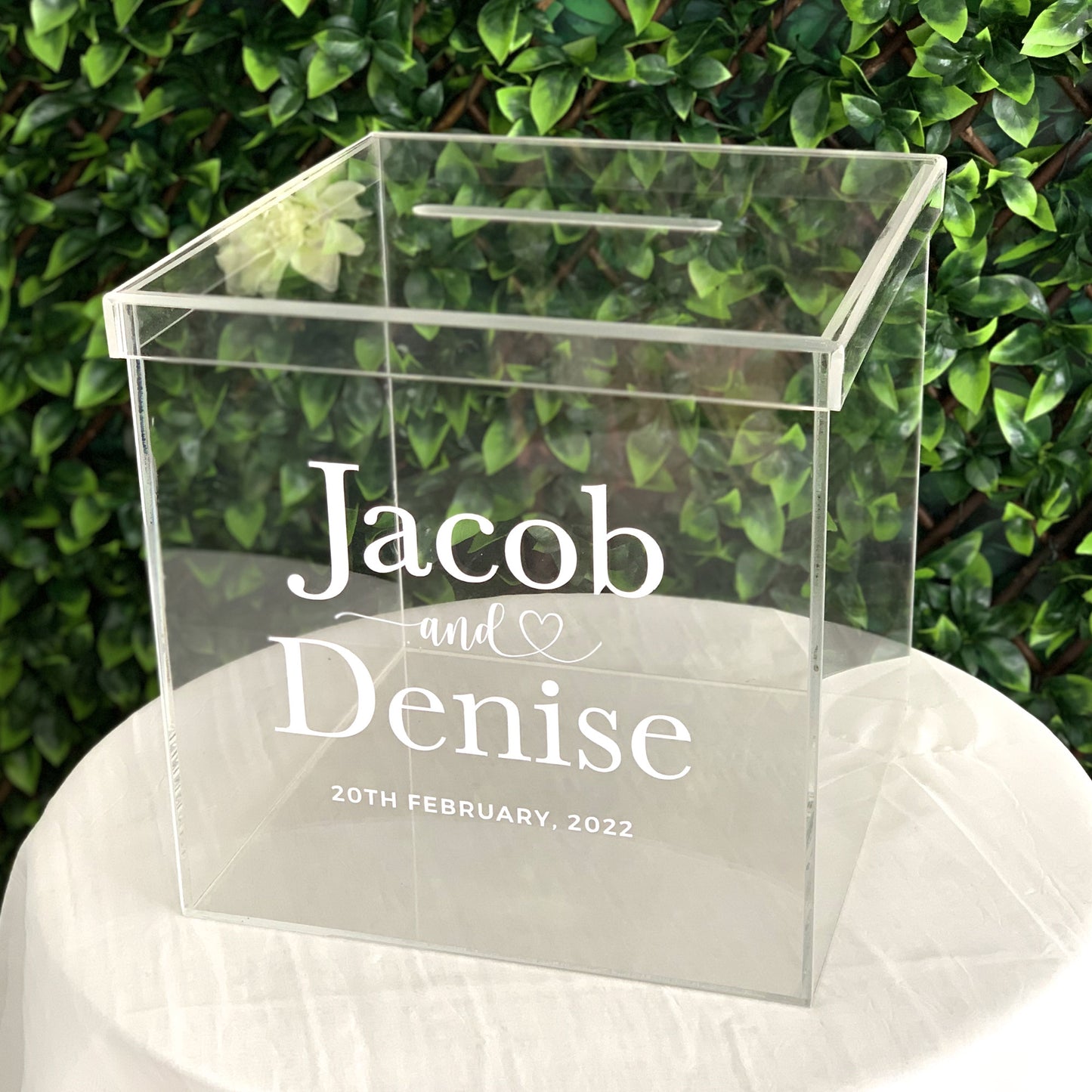 Clear wedding wishing well 50cm Wide