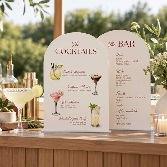 Freestanding Bar Sign, Cocktail Sign, Gifts Sign, Pick a Card Any Card Sign