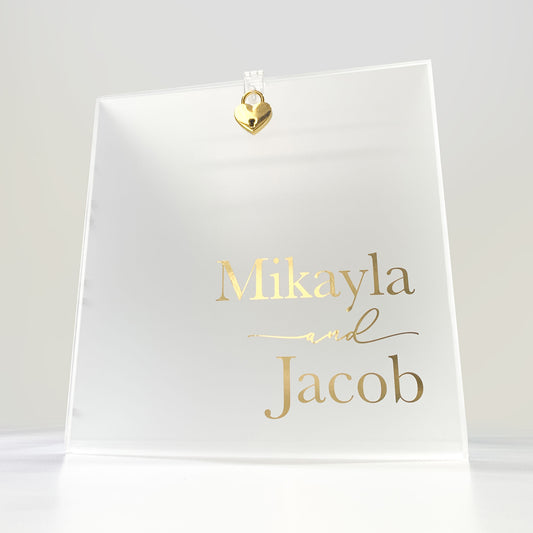 Frosted wishing well with padlock, wedding wish well box, card boxes