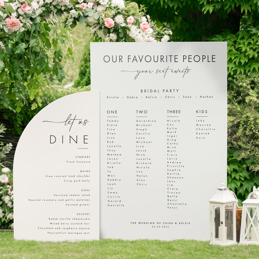 Personalised A1 & A0 Wedding Sign Set – Welcome Sign and Seating Chart