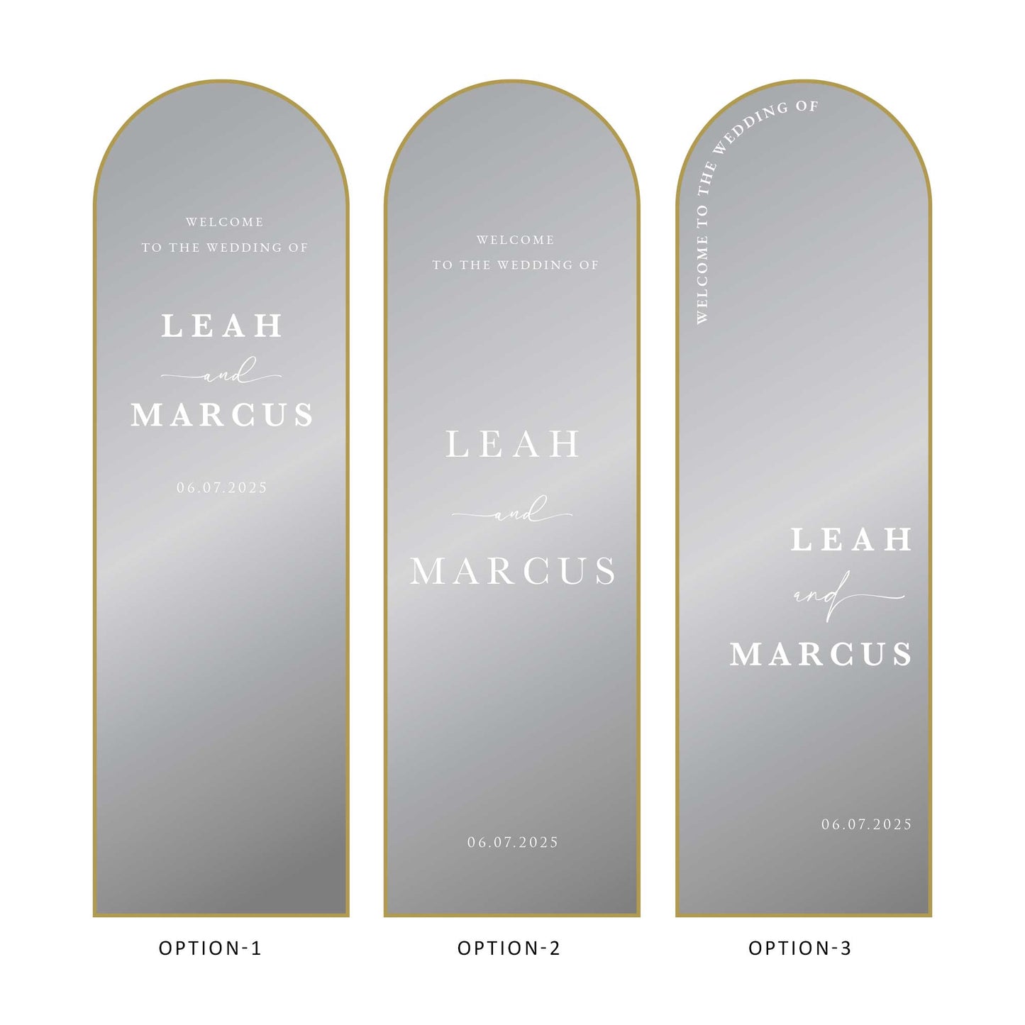 Wedding sign Mirror Decal, Vinyl Sticker