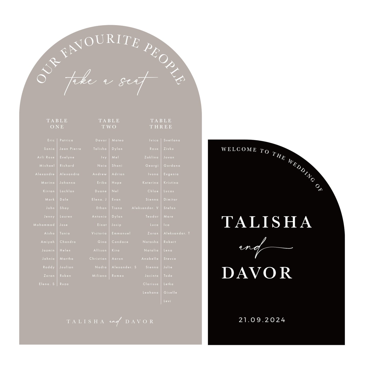 2 of Big Wedding package(140cm H), Welcome+Seating chart