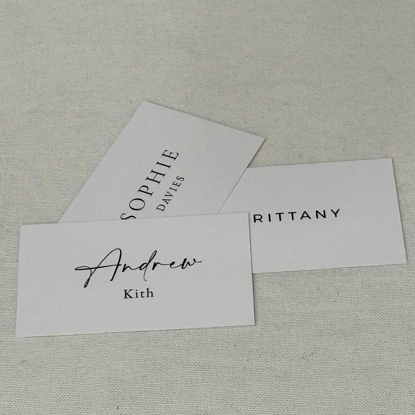 Wedding Name Place Cards: Paper