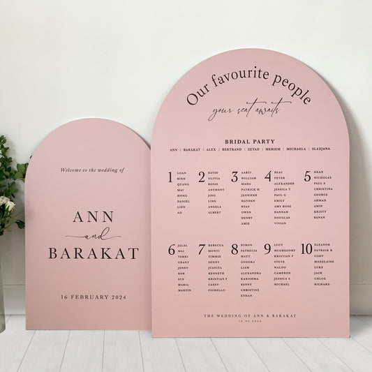 Set of 2 (A1+A0) Wedding Sign package, Welcome and Seating chart
