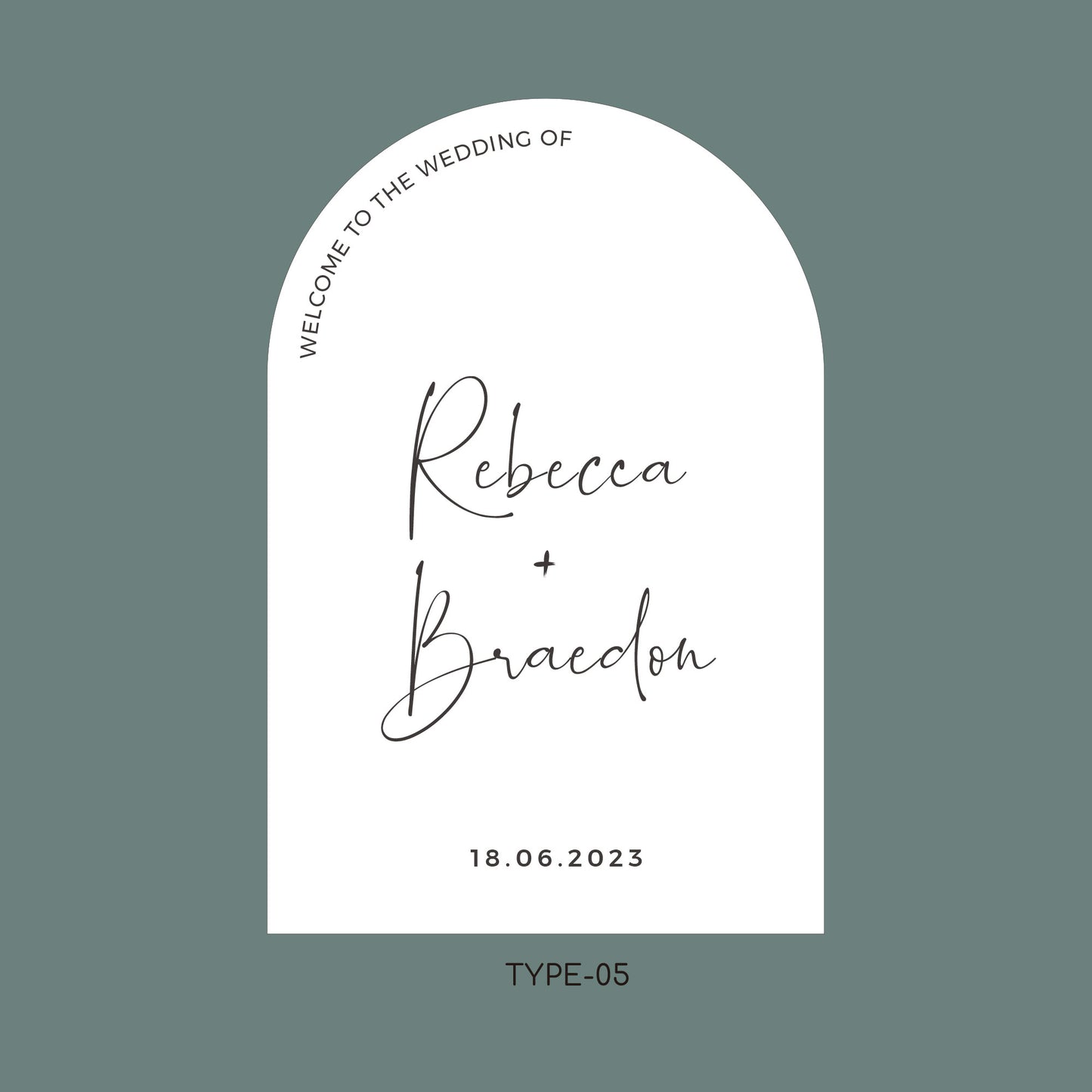 Acrylic Arch Wedding Welcome Signs, Welcome Board for Bridal Shower