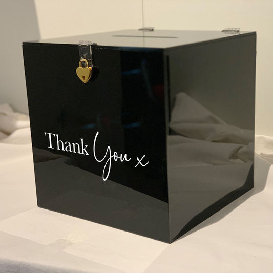 Hire - Wedding Wishing Well, Black Acrylic Box / Pick up
