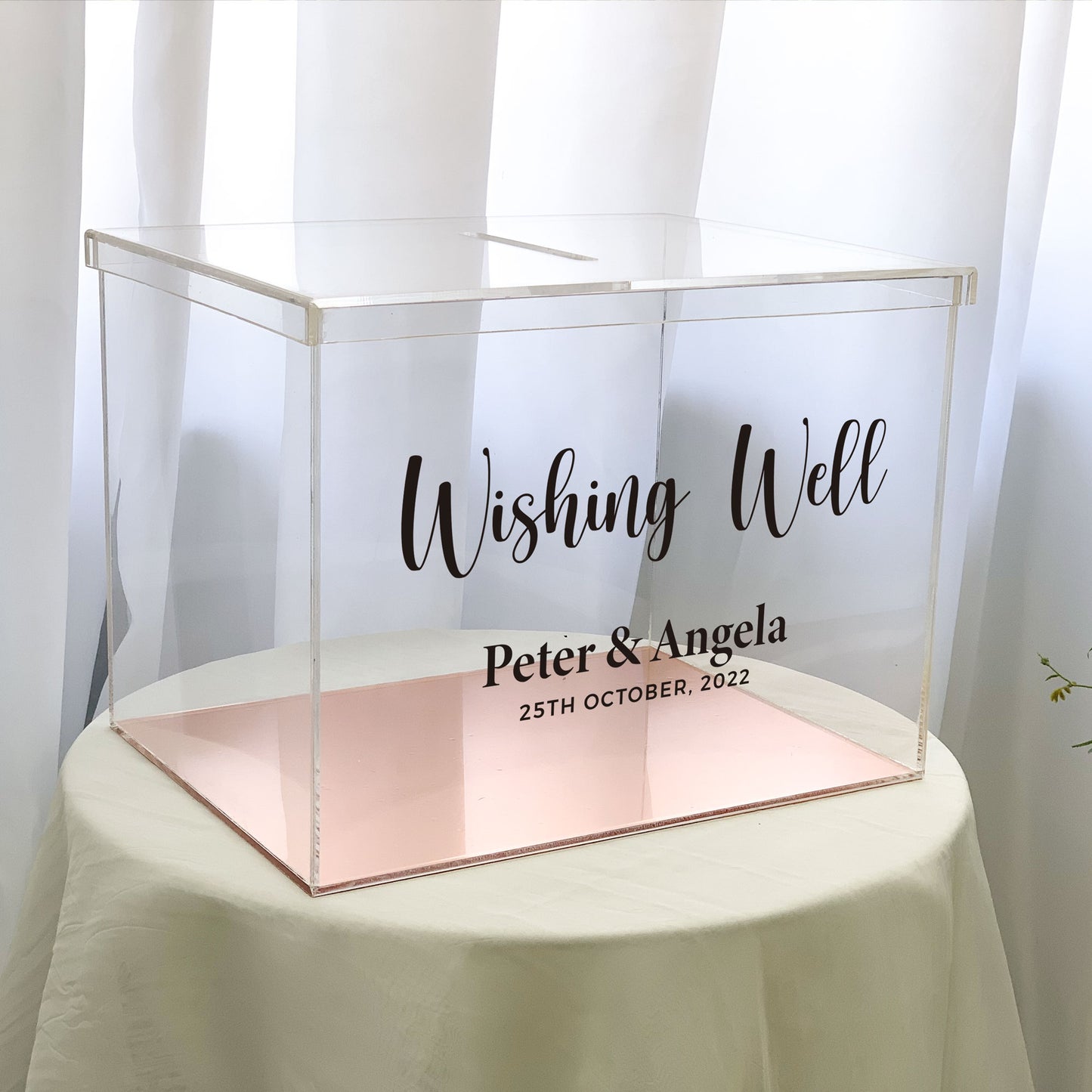 Hire - Wedding Wishing Well, Clear Acrylic Box / Pick up