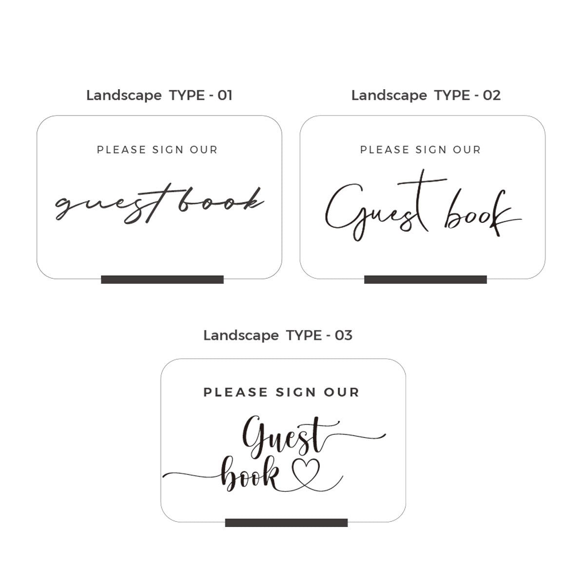 Wedding Guestbook Sign - Frosted Crystal Acrylic with White Text