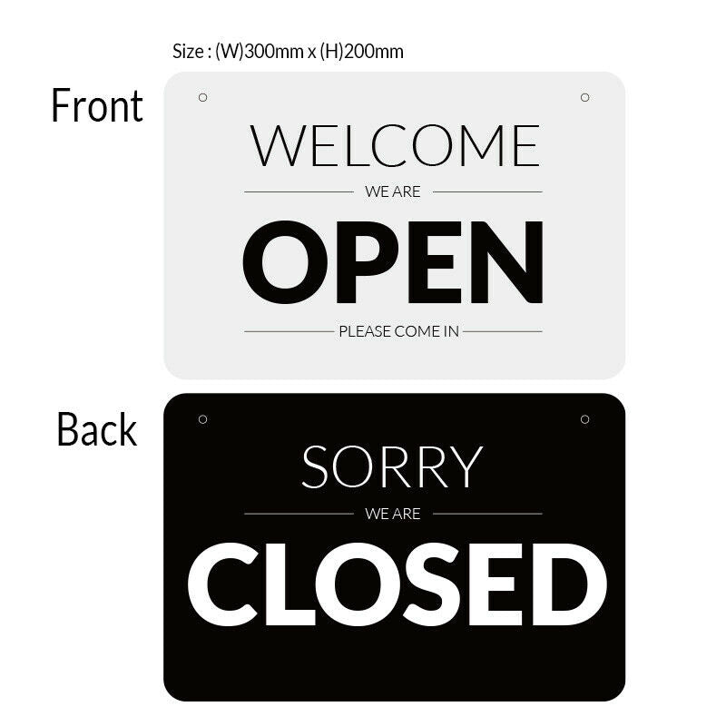 Open Closed Signs, Plastic Shop Window Signs, FREE SHIPPING