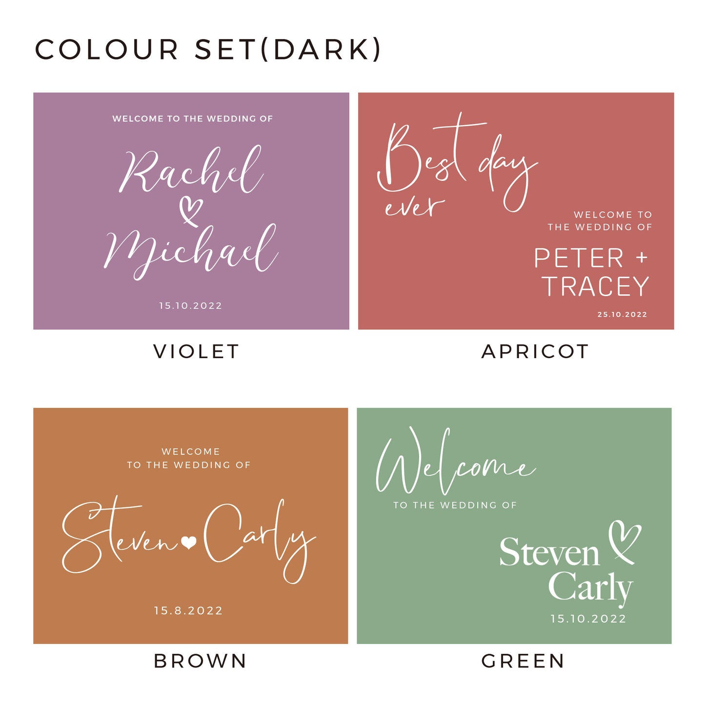 Wedding Welcome Signs A1 size