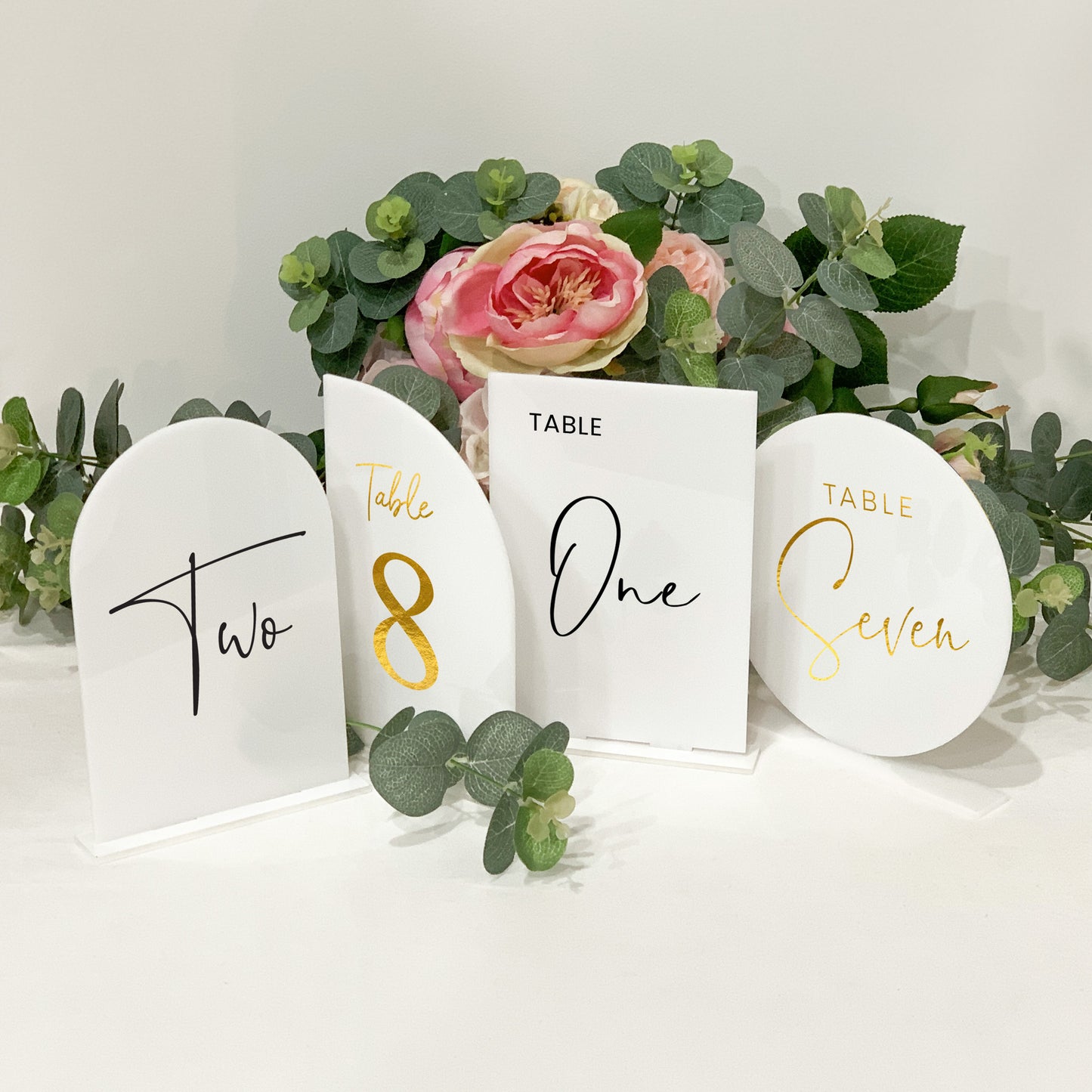 Wedding Table Number | Acrylic Table Number | Free Standing | Arch Table Sign