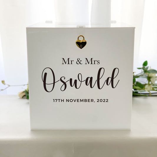 Hire - Wedding Wishing Well, White Acrylic Box / Pick up