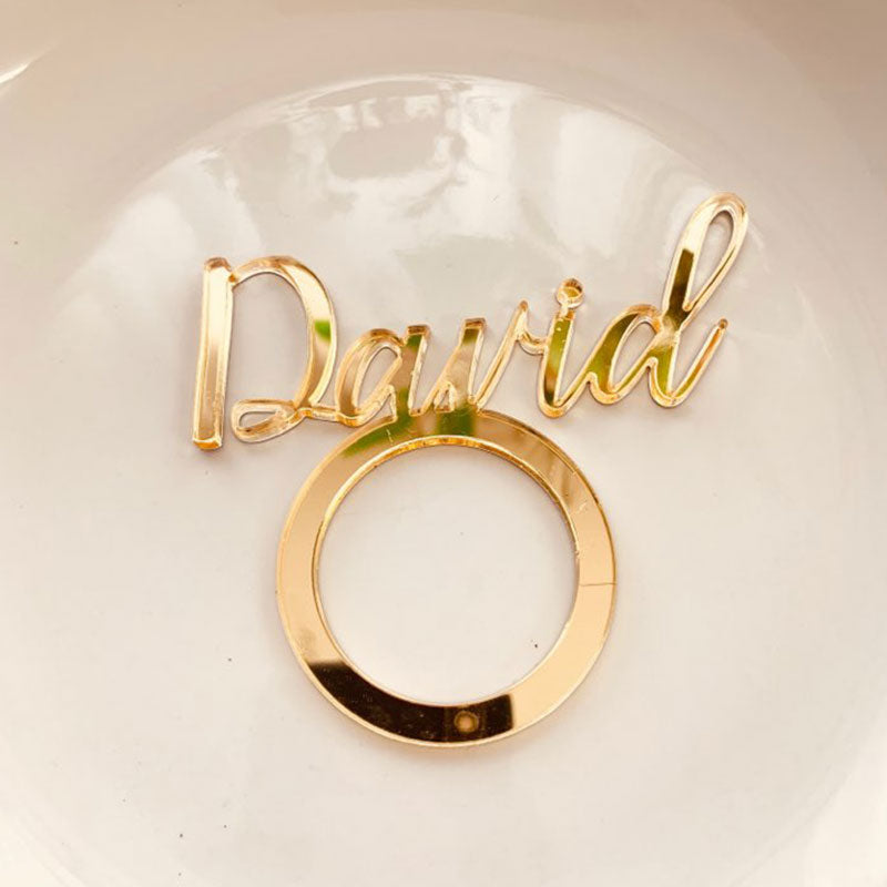 10pcs  Personalised Wedding guest name napkin rings