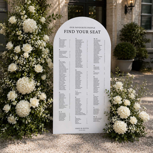 Large Wedding Signs (80x160cm) | Foam Board Signage | Personalised Ceremony Sign