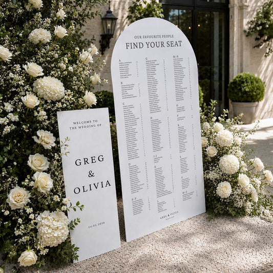 Large Wedding Signs (80x160cm) | Foam Board Signage | Personalised Ceremony Sign