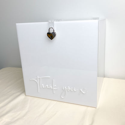 3D (Thank you x) Wedding Wishing Well with padlock