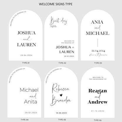 Set of 2 Wedding Welcome Signs