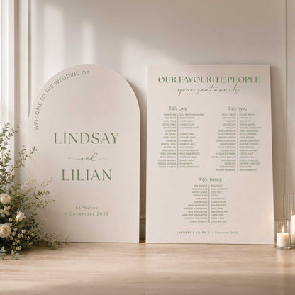 A1 Wedding Sign Set – Welcome Sign & Seating Chart