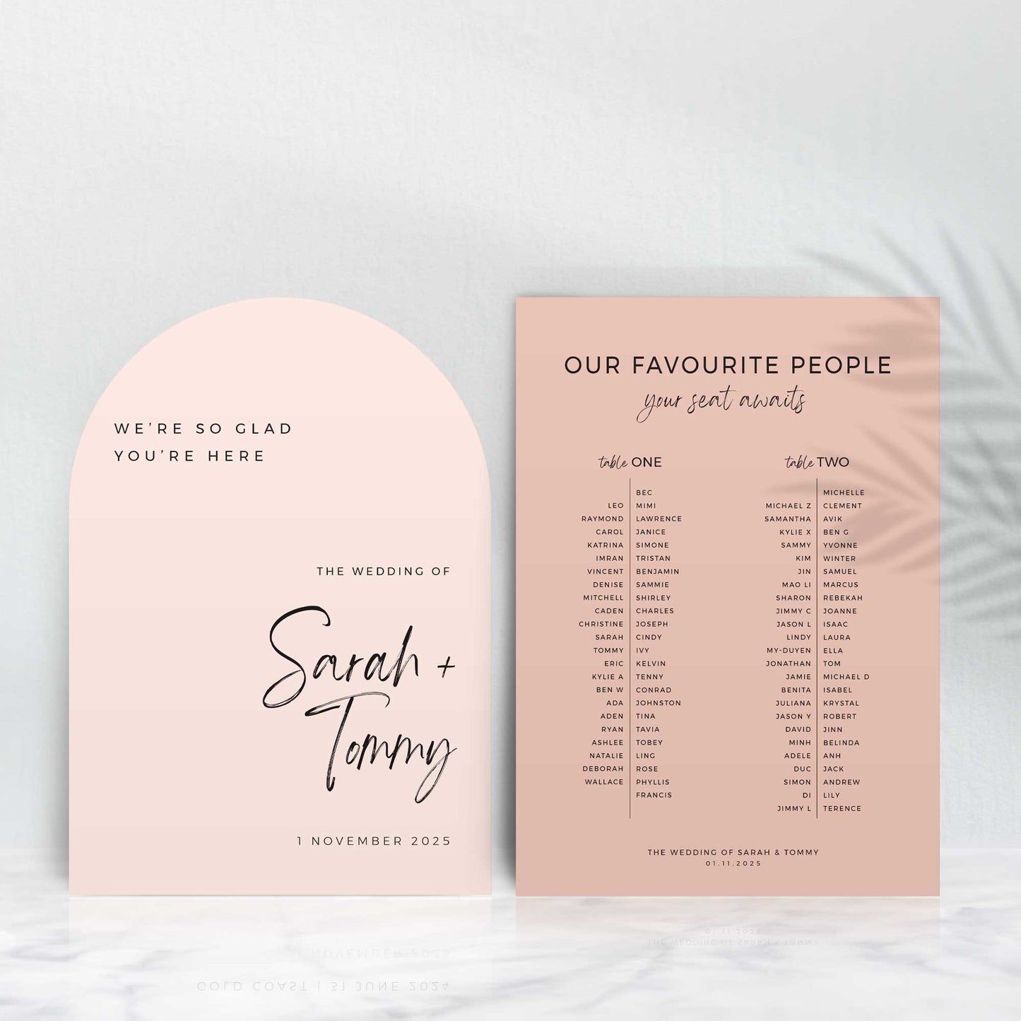 Set of 2(A1 +A1) Wedding Signs package, Welcome+Seating chart