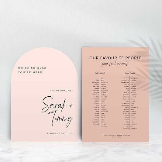 Set of 2(A1 +A1) Wedding Signs package, Welcome+Seating chart