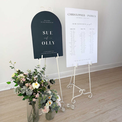 Set of 2(A2+A1) Wedding Signs package: Welcome+Seating chart