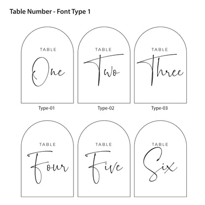 Wedding Table Numbers, Acrylic table numbers, Portrait table numbers