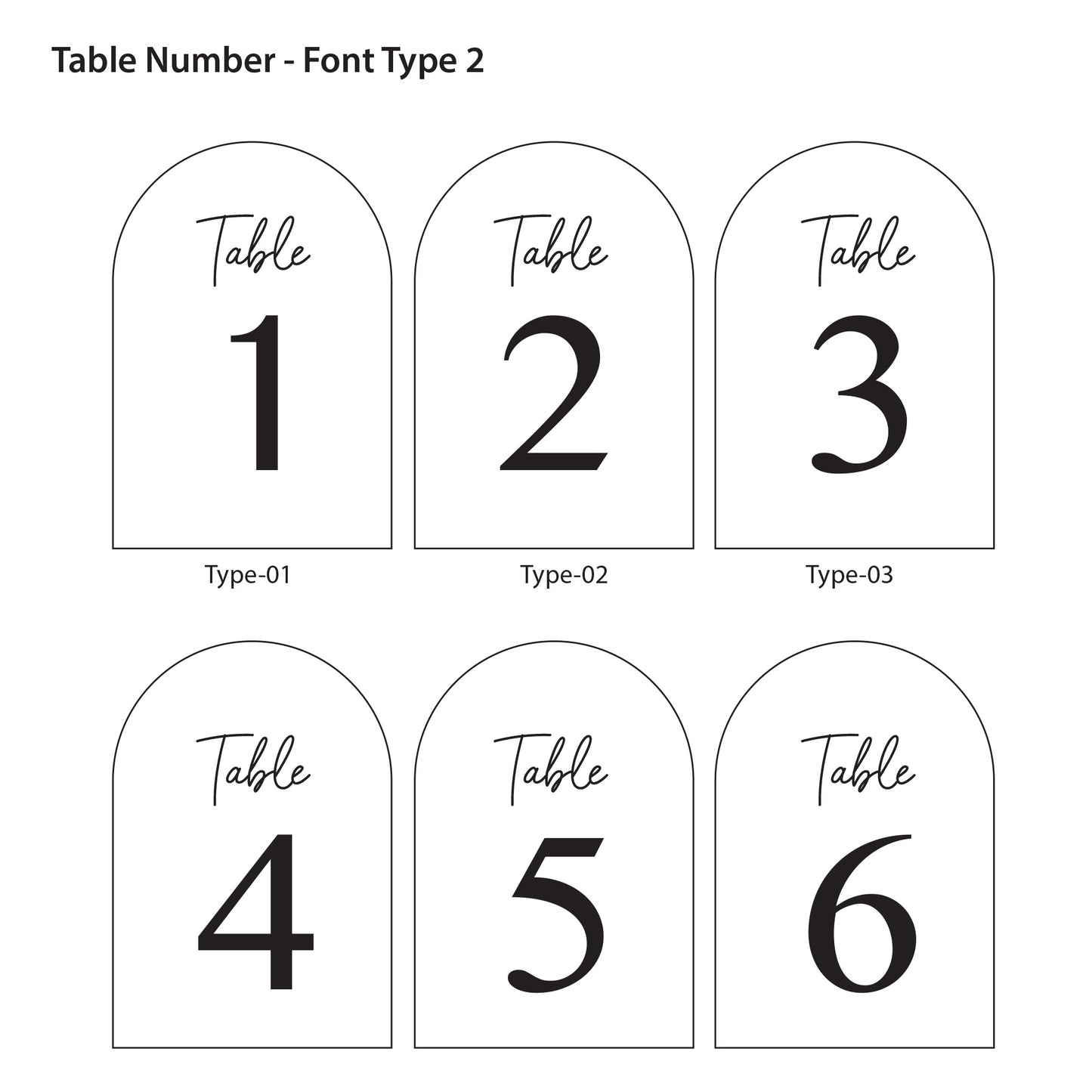 Wedding Table Numbers, Acrylic table numbers, Portrait table numbers