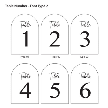 Wedding Table Numbers, Acrylic table numbers, Portrait table numbers