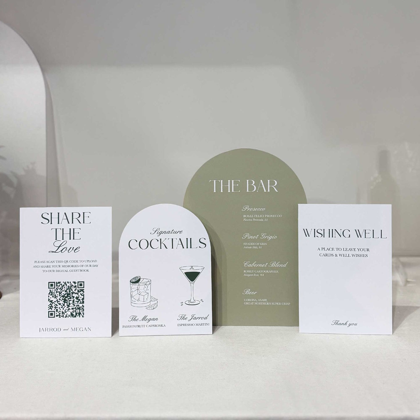 Freestanding Bar Sign, Guestbook Sign, Gifts Sign, Pick a Card Any Card Sign