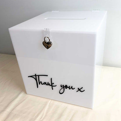 3D (Thank you x) Wedding Wishing Well with padlock