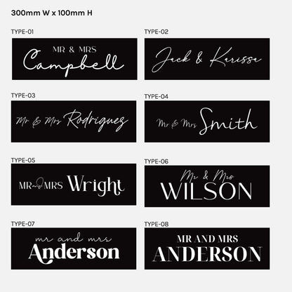 Bridal Table Sign, Mr & Mrs Wedding Newlyweds Freestanding Sign, Wedding table Acrylic sign