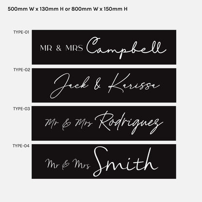 Bridal Table Sign, Mr & Mrs Wedding Newlyweds Freestanding Sign, Wedding table Acrylic sign