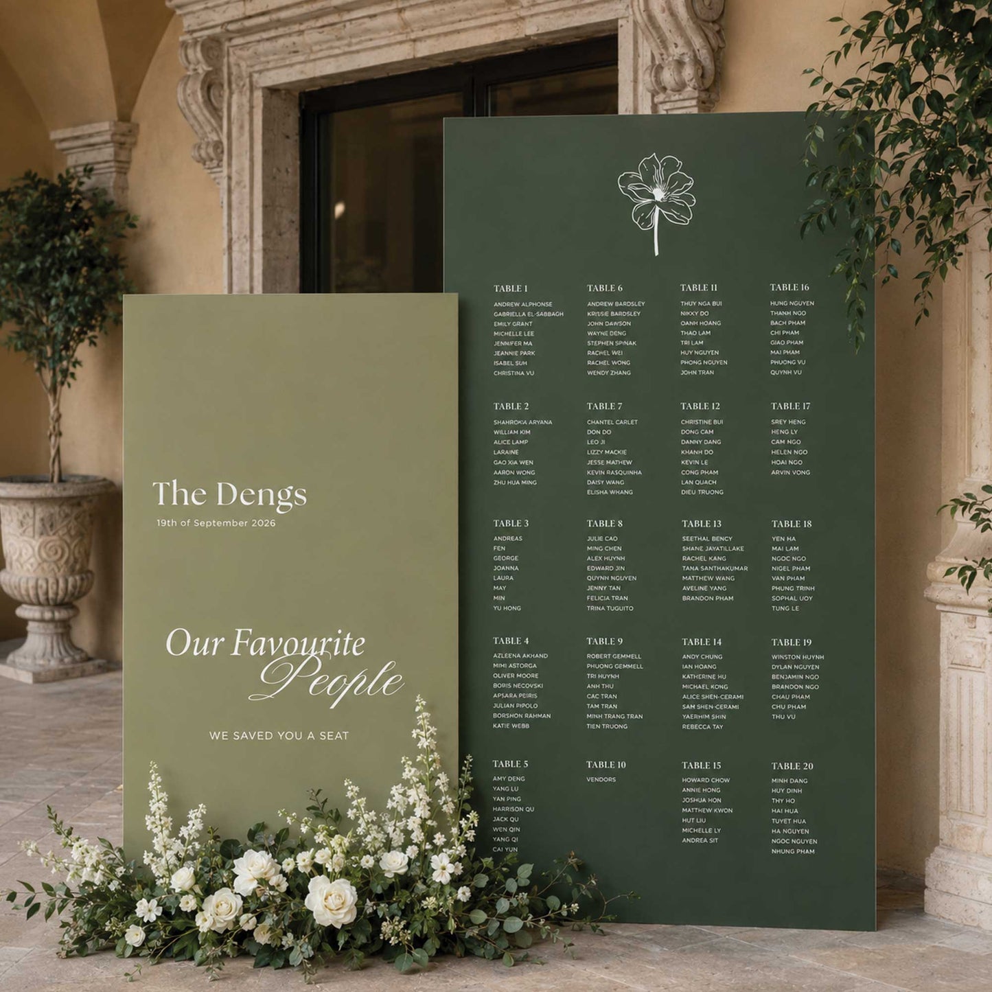 2x Extra Large Wedding Sign Set