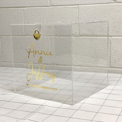 Hire - Wedding Wishing Well, Clear Acrylic Box / Pick up