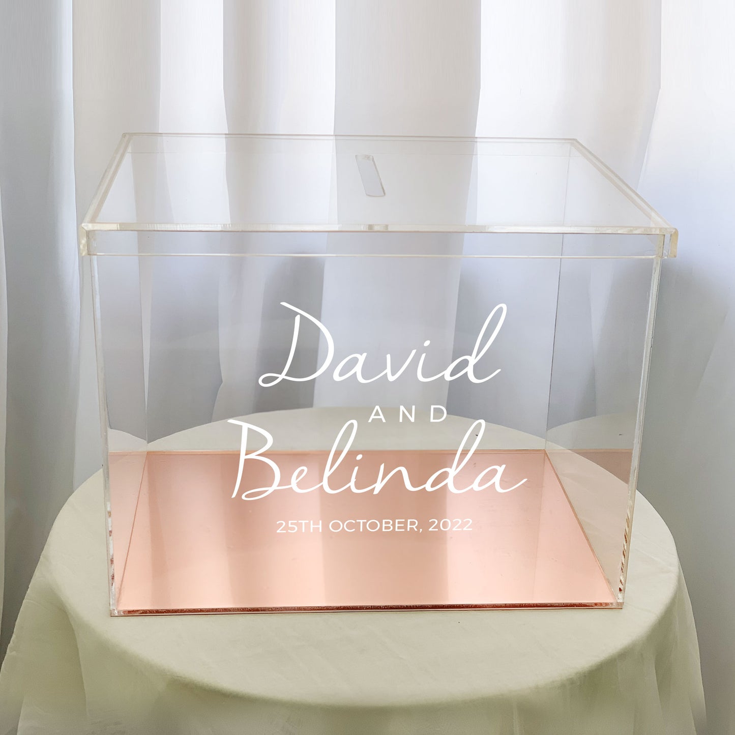 Clear wedding wishing well 50cm Wide