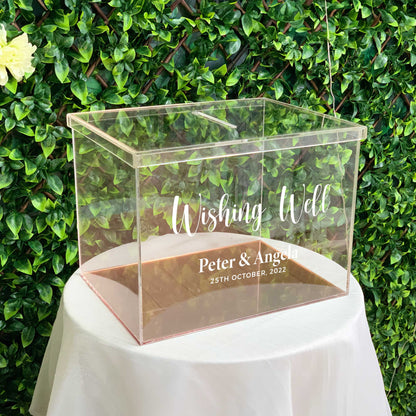 Clear wedding wishing well 50cm Wide