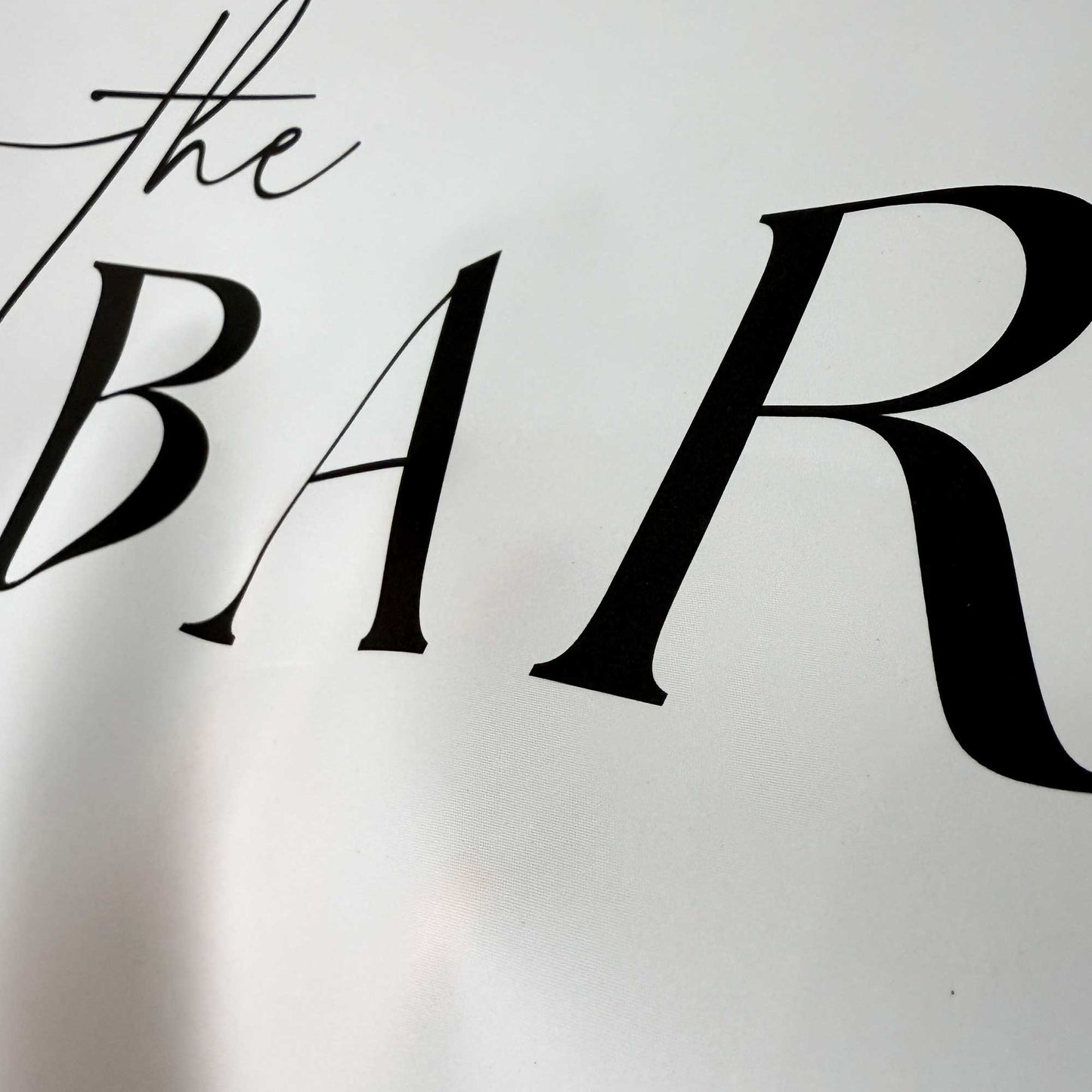 Custom Fabric Bar Sign