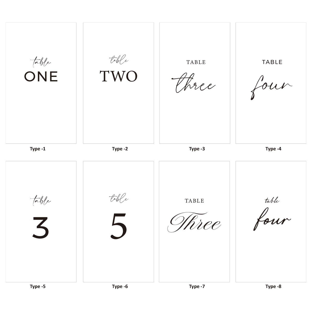 Fabric Table Numbers