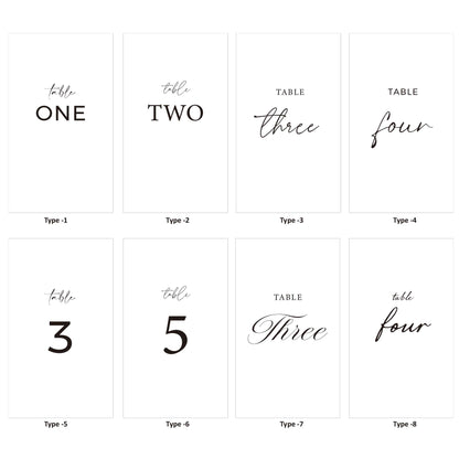 Fabric Table Numbers