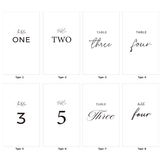 Fabric Table Numbers