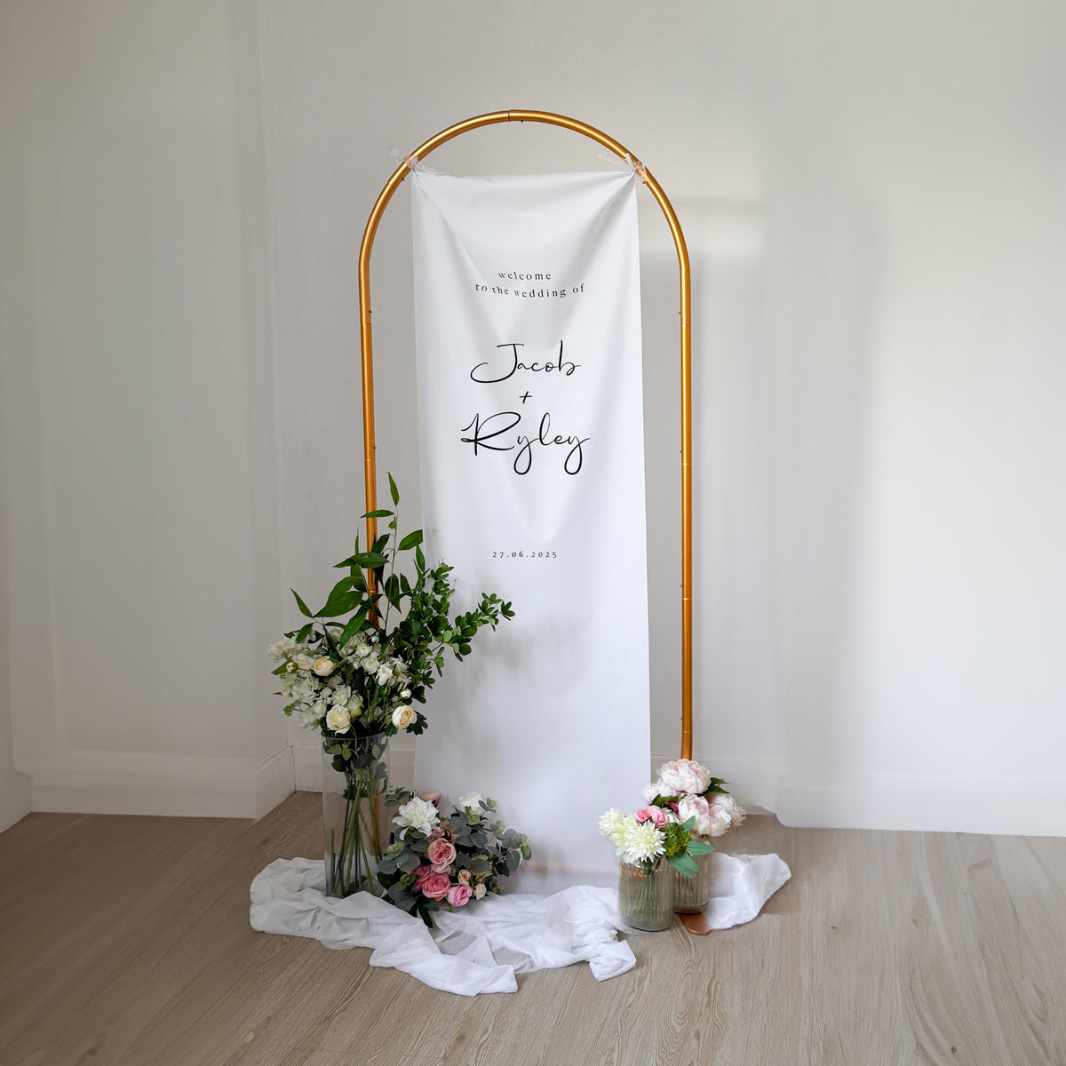Fabric Wedding Welcome Signs