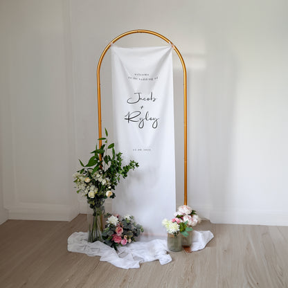 Fabric Wedding Welcome Signs