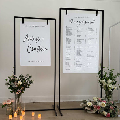 Hire - Black metal frame for hanging wedding signs