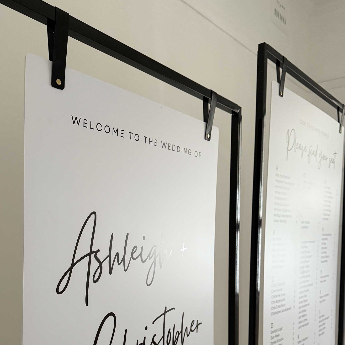 Hire - Black metal frame for hanging wedding signs