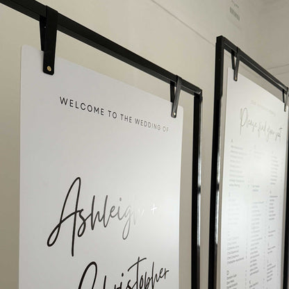 Hire - Black metal frame for hanging wedding signs