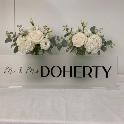 Personalised Mr & Mrs Wedding Table Signs