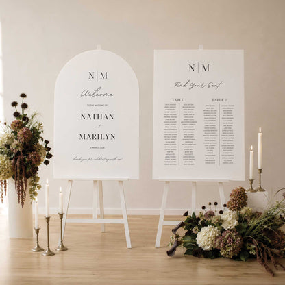 A1 Wedding Sign Set – Welcome Sign & Seating Chart